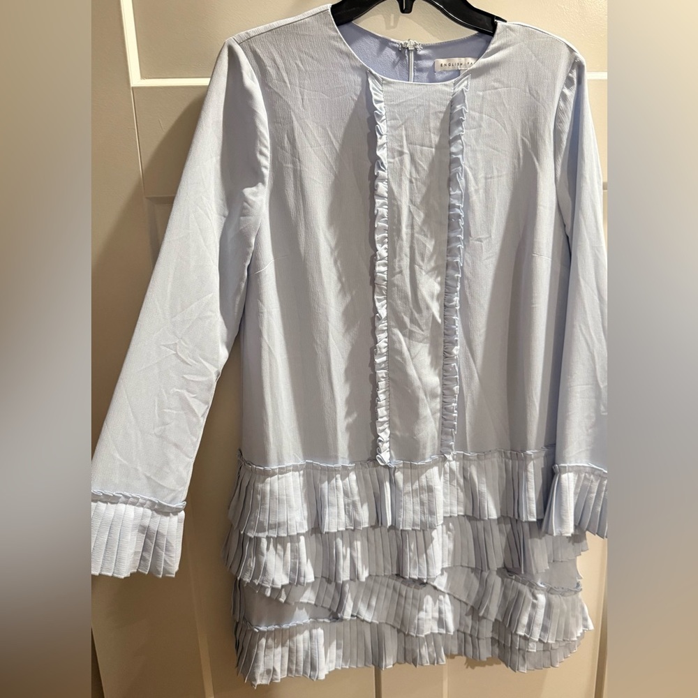 SOLD - English Factory Light Blue Textured Blouse